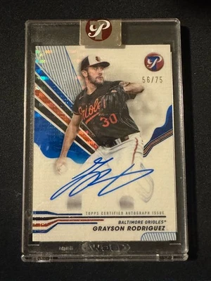 2024 Topps Pristine - Pristine Autographs Grayson Rodriguez #PA-GR Blue Pristine - Image 1 of 2