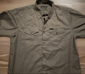 NWOT Dixxon Flannel Co Workforce Form Short Sleeve Work Shirt Gray Men’s Size L - Picture 1 of 9