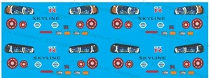 Skyline R34 Lichtpaket Weiß Toner Wasserschiebe Aufkleber für 1/64 Custom Diecast - Bild 1 von 1