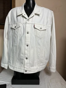 New Levi’s White Denim Trucker Jacket Size XXL - Picture 1 of 13