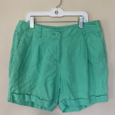 Boden Women’s 100% Linen Green Shorts; Sz.4 - Image 1 of 4