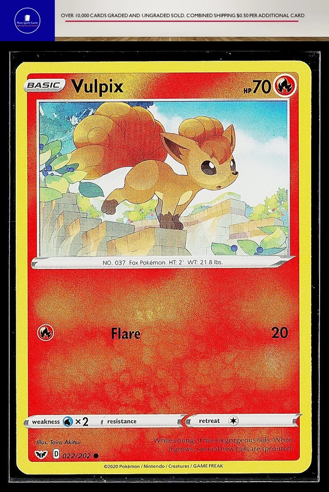 SWSH01: Sword & Shield Base Set Vulpix #022/202 Common - Image 1 of 1
