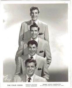 Foto original de 1950 de las cuatro monedas, grupo de canto 8 X 10 - Imagen 1 de 1