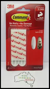 3M Command LARGE Refill Strips for Hooks Holds 2.2kg 17023p In Stock Pack 6 (P) - Picture 1 of 3