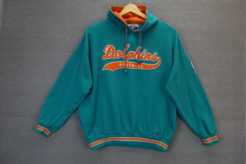 Vintage Miami Dolphins Starter Hoodie Mens 2XL 90s Stitched Cover