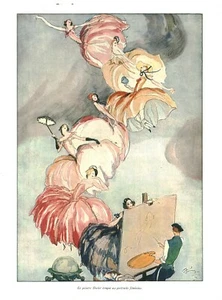 Altes Dokument Der Maler Stieler erinnert an seine Porträts 1929 aus Zeitschrift - Bild 1 von 1