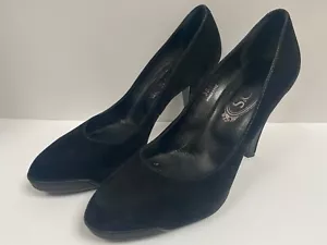 TODS Suede Court Shoes EU 36 Black Leather High Heel Pumps UK 3 Designer - Picture 1 of 16