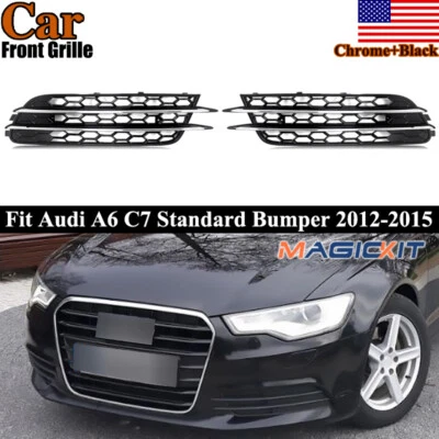 Cubierta de rejilla de luz antiniebla estilo panal malla para Audi A6 C7 sedán 2012-2015 Foto 1 de 4