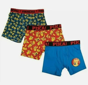 Pokemon Boys' Athletic Boxer Briefs 3 Pack Underwear Underoos Size 6 S New - Picture 1 of 1