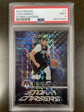 2022-23 Panini Mosaic Basketball Luka Doncic Storm Chasers Case Hit SSP PSA 9