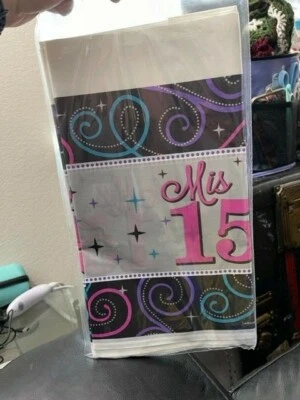 AMSCAN Miss Quince Anos 15th ~ Birthday Plastic Table Cover Party Supplies New!