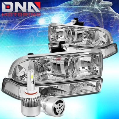 FARO CARCASA CROMADA + SEÑAL CLARA + LED BLANCO 9006 HID CON VENTILADOR AJUSTE 98-04 BLAZER Foto 1 de 4