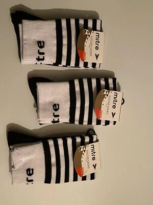 3 Pairs Mitre Soccer Socks Size Youth Shoe Size 3-9 Calcetines De Futbol Comfort - Image 1 of 2