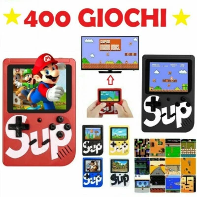 CONSOLE VIDEOGIOCO PORTATILE 400 GIOCHI 8 BIT SUP TV COLORI RETRO GAME BOY - Immagine 1 di 4