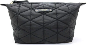 NWT KATE SPADE Jodi Wilson Road Quilted Nylon Black Cosmetic/Make Up Pouch Bag - Picture 1 of 7