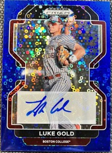 2022 Panini Prizm Draft Picks LUKE GOLD Blue Disco Prizm Auto /25 #PDP147 MLB