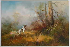 Martin Kingman, United Kingdom, Pointer Hunting Dog Original Painting 1970s - Picture 1 of 9