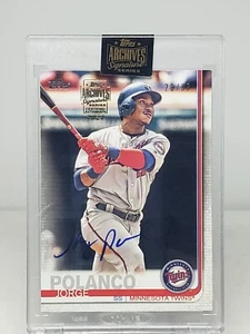 Topps Archives 2021 Jorge Polanco automático/38 - Minnesota Twins - Imagen 1 de 2