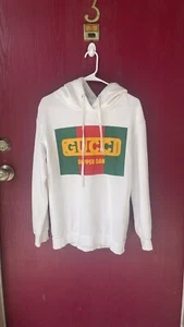 VINTAGE HOODIE  White Unisex Medium Dapper Dan Hoodie Street Wear - Picture 1 of 11