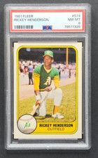 1981 Fleer Baseball Rickey Henderson PSA 8