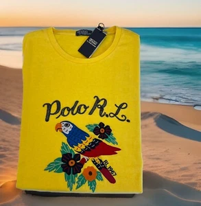 Polo Ralph Lauren Big&TALL 3XB Yellow Embroidered PARROT T Shirt - Picture 1 of 4