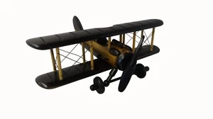 Stauer Wooden Airplane Biplane Model Detailed - Picture 1 of 10
