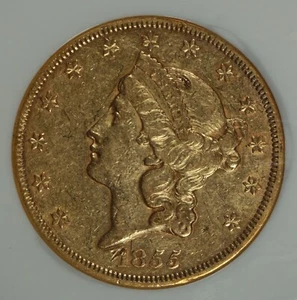 1855 $20 Liberty Double Eagle, Type 1- Gold. NGC XF45. .96750oz AGW. - Picture 1 of 5