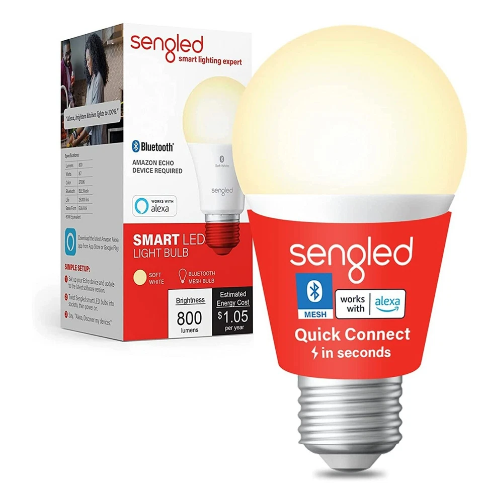 Sengled B11-N11/ Smart Light Bulbs-Bluetooth Mesh-1 Pack (IL/RT6-19377-B11-N1... - Image 1 of 1