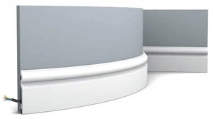 Orac Decor SX137F Battiscopa Parete Poliuretano Flessibile Bianco 200x10x1,5 cm - Picture 1 of 3