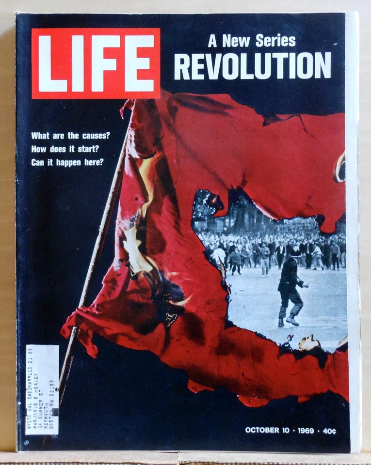 Life Magazine - October 10, 1969 - Revolution cover - NFL 50 years promo booklet - Image 1 of 1