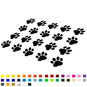 20x Paw Prints Vinyl Decal Stickers Cat/Dog Car Van Window Bumper Laptop Wall - Picture 1 of 1