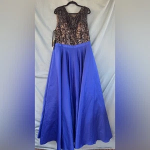 NWT Long Sequin Bodice A-line Dress by Juliet XXL - Picture 1 of 12