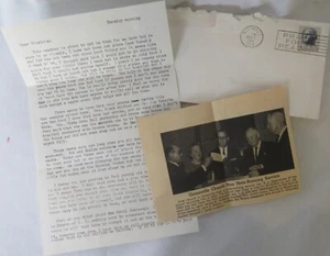 1966 Letter & Newspaper Clipping Greenville Church Note Burning Texas Postmarked - Picture 1 of 7