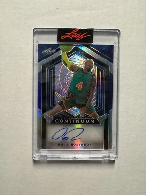 2023 Leaf Metal Continuum Nate Robinson Blue Auto Autograph /51 Knicks Slam Dunk - Image 1 of 2