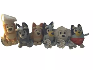 Juego de 6 Peluche Azul Y Bingo Disney Alce Juguete Suave Figura Dibujos Animados Lila Calcetines Nuevo - Imagen 1 de 17
