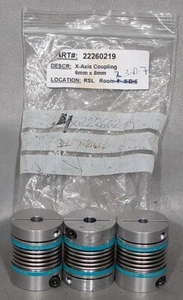 Qty. 3 Mühlbauer/KBK PN: 22260219 KB2/45 6mm x 8mm X-Axis Bellows Shaft Coupling - Picture 1 of 5
