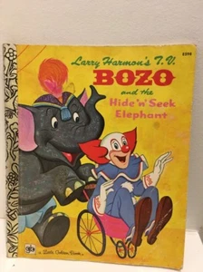 Little Golden Book SC FREE POST  Harmons BOZO & HIDE N SEEK ELEPHANT 1976  #E598 - Picture 1 of 10