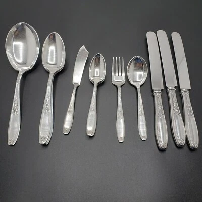 Juego de 14 piezas mixtas vintage plateadas 1881 Rogers Ambassador 1919 Foto 1 de 4