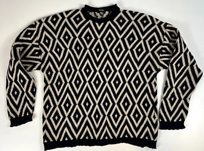 Suéter Para Hombre Boss Hugo Boss Tejido Diamante Algodón Seda Hecho en Italia Talla 50 EE. UU. L Foto 1 de 4
