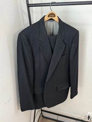 Vintage Union Made Pierre Cardin Charcoal Suit 100% Wool Estimated 42r 36W29L - Image 1 of 4