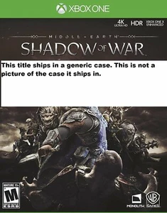 MIDDLE-EARTH Shadow of War XB1 XBOX Clasificación M Estuche genérico usado maduro - Imagen 1 de 2