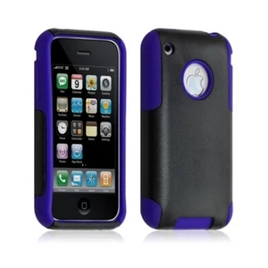 Housse étui coque pour Apple Iphone 3G/3GS couleur bleu + Film de protection - Photo 1 sur 4