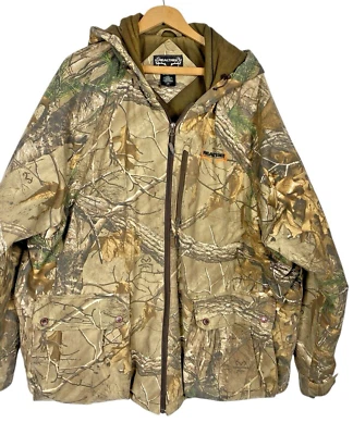 Realtree Jacket Size 3XL Hooded Camo Camouflage Zip Chore Barn Coat Workwear Men - Image 1 of 4