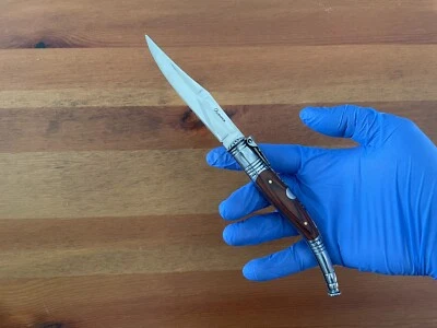 Navaja de Bolsillo Plegable Navaja Serrana Española 4.13” Mango Madera Resistencia Roja Foto 1 de 4