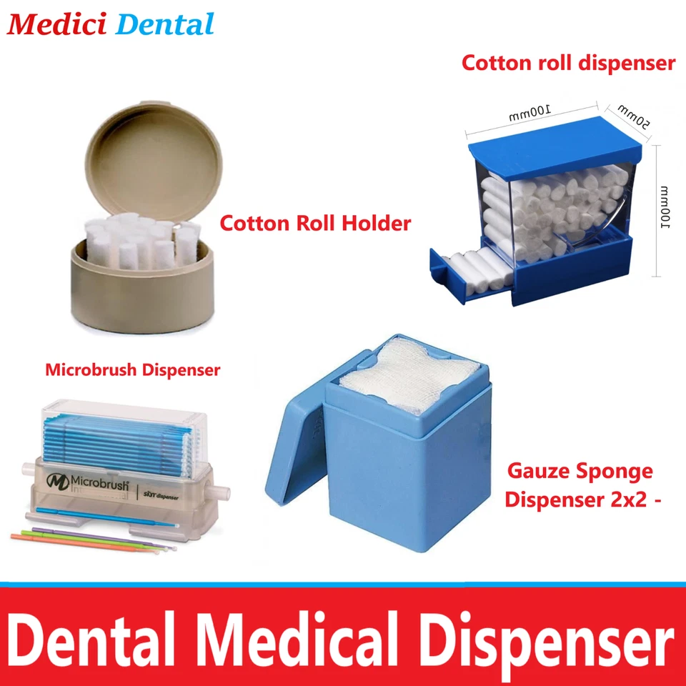 Dental Cotton Roll Dispenser Microbrush Dispenser 2"x 2" SPONGE DISPENSER, etc. - Image 1 of 1
