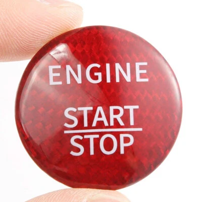 Cubierta de botón de motor de arranque sin llave de fibra de carbono para Mercedes Benz RED LB Foto 1 de 4