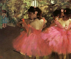 Tänzer in Pink von Edgar Degar, 100 % handgefertigtes Ölgemälde Reproduktion ED002 - Bild 1 von 1