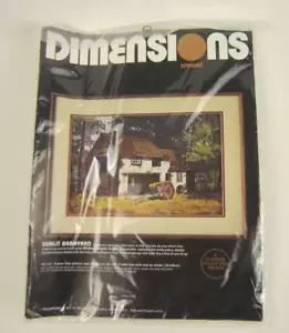 Dimensions Crewel Sunlit Barnyard #1314 Crewel Embroidery Kit Sealed Wool - NOS - Picture 1 of 8