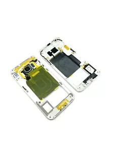 Original Samsung Galaxy S6 Edge G925F Marco Medio Carcasa Anillo Plata Verde - Imagen 1 de 1