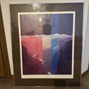 Cynthia Bennett Framed Print Landscape Signed by Artist Rare and Beautiful 1982 - Picture 1 of 6